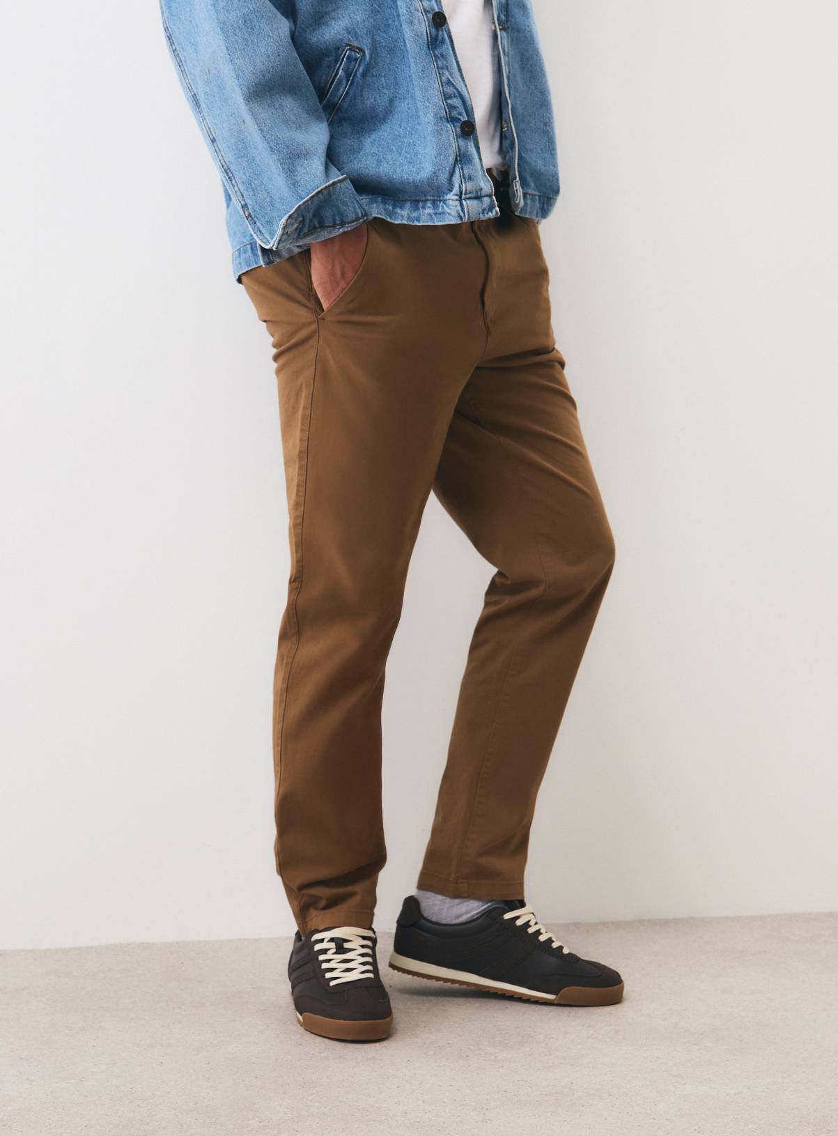 Stone Slim Chino Trousers 44R - Image 1
