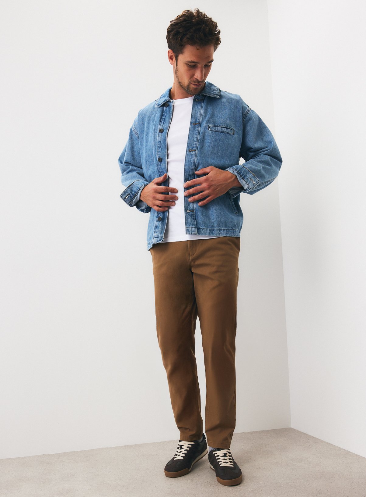 Stone Slim Chino Trousers 44R - Image 2 thumbnail