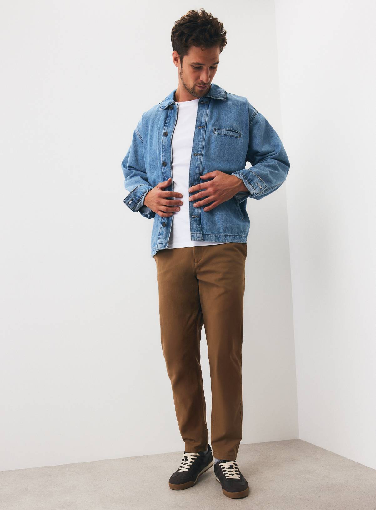 Stone Slim Chino Trousers 44R - Image 2