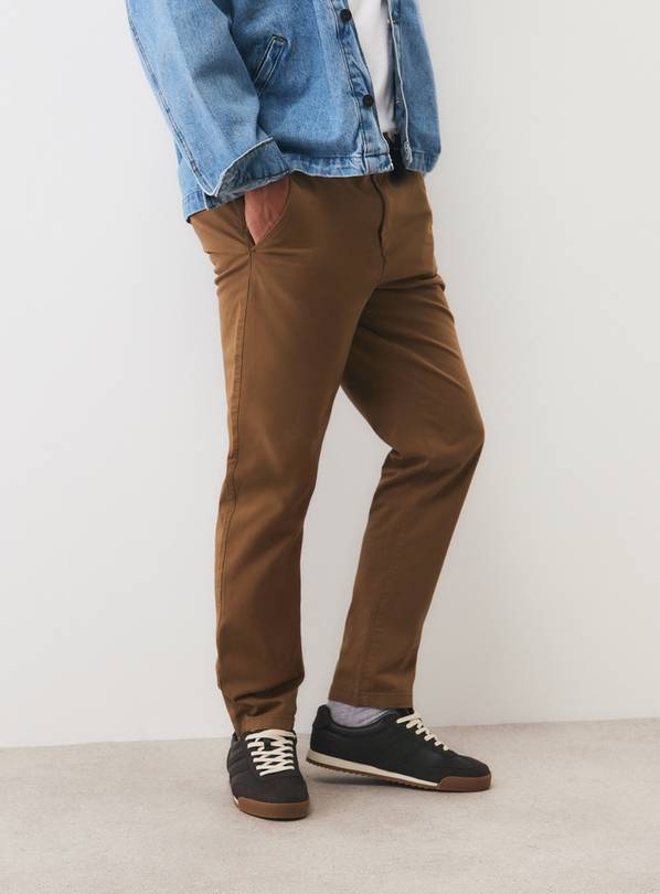 Stone Slim Chino Trousers 38S