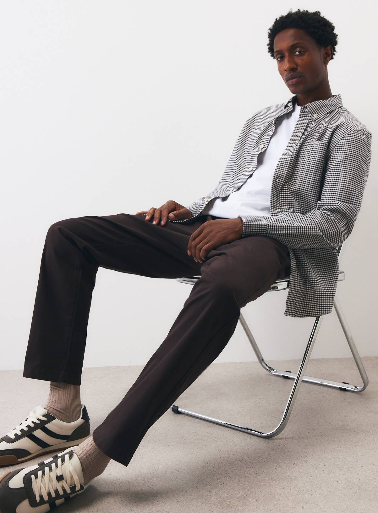 Brown Straight Leg Chinos 34R - Image 2