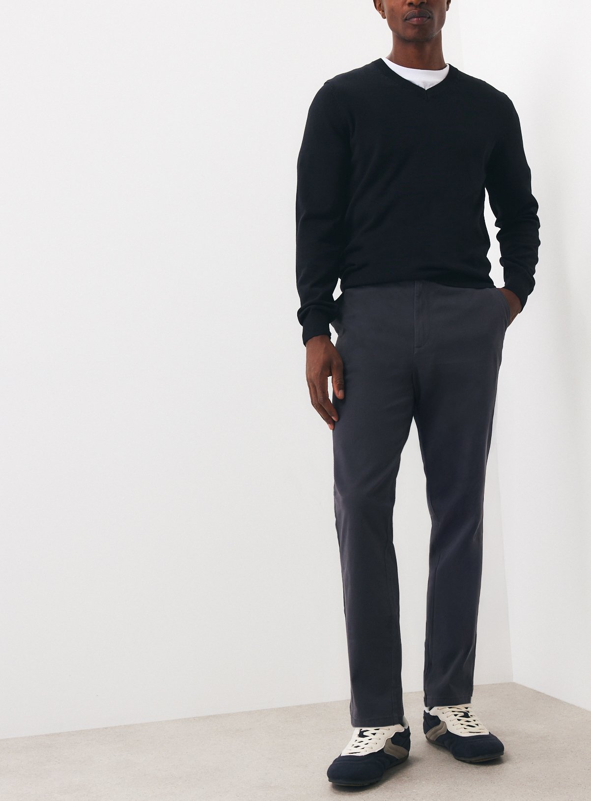 Charcoal Straight Leg Chinos 34S - Image 2 thumbnail