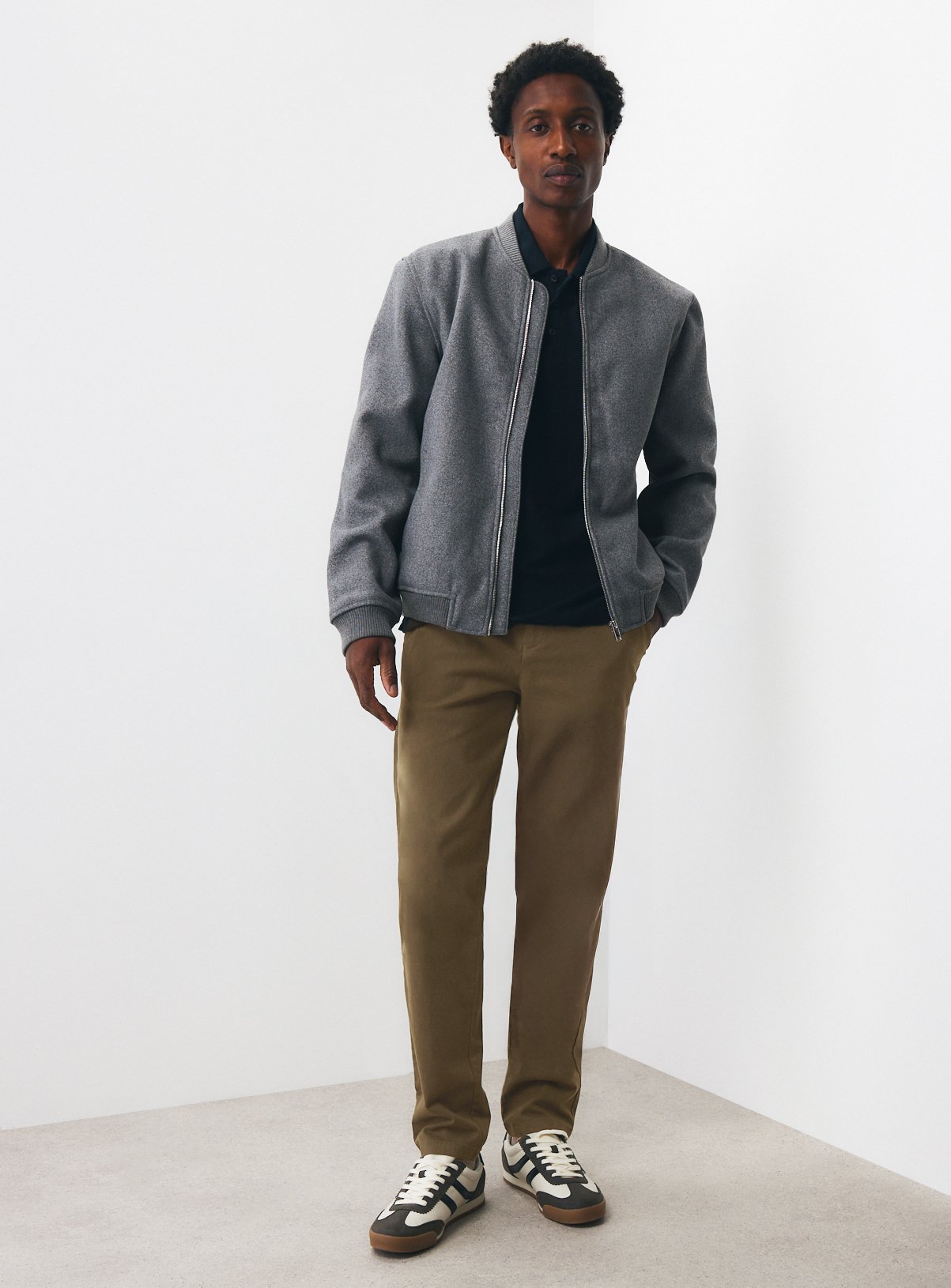 Khaki Slim Chino Trousers 30R - Image 2 thumbnail