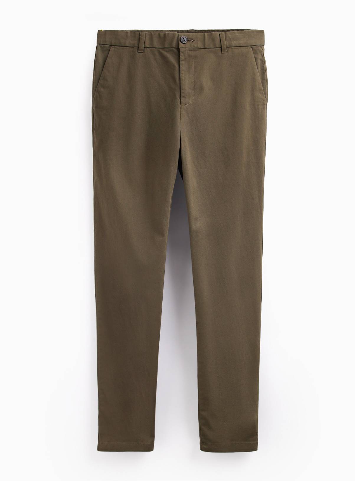 Khaki Slim Chino Trousers 30R - Image 3