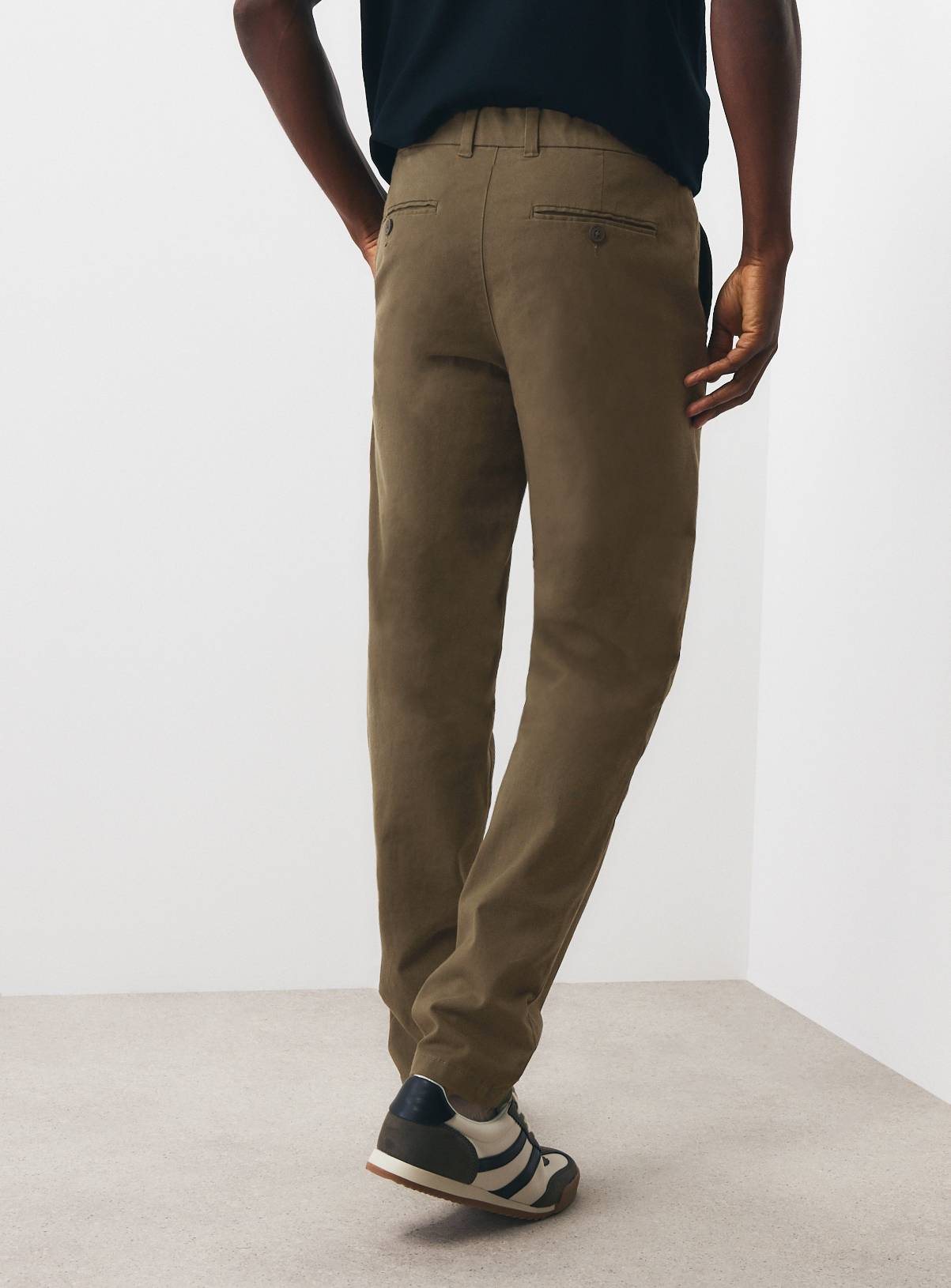 Khaki Slim Chino Trousers 30R - Image 5