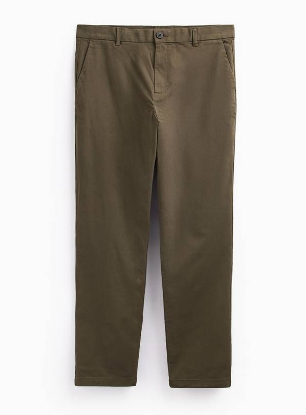 Khaki Straight Leg Chinos 40S