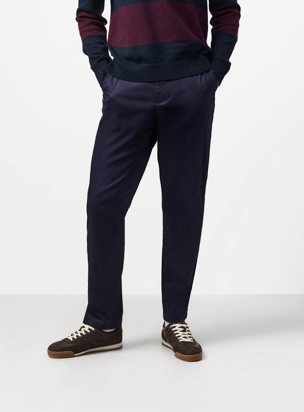 Navy Lightweight Straight Leg Chinos 40L