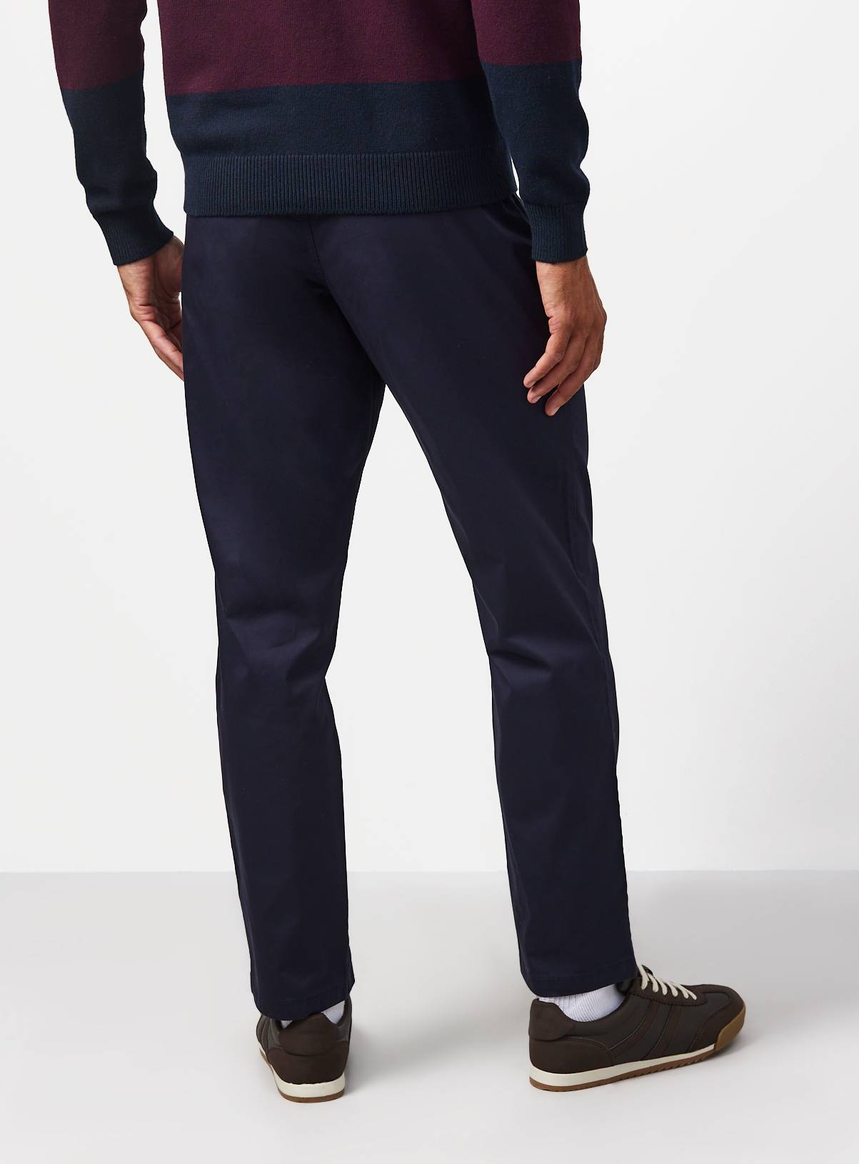 Navy Lightweight Straight Leg Chinos 42L - Image 5