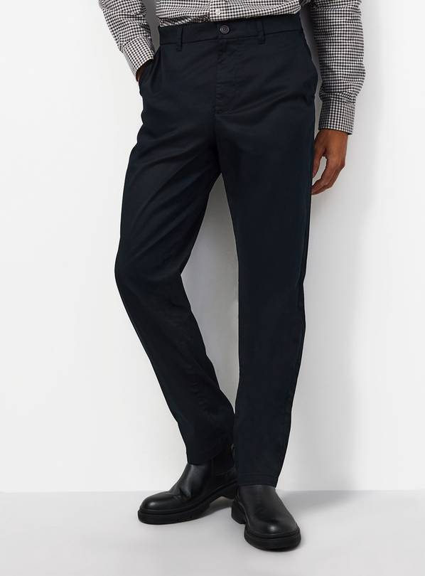 Black Lightweight Straight Leg Chinos 44L