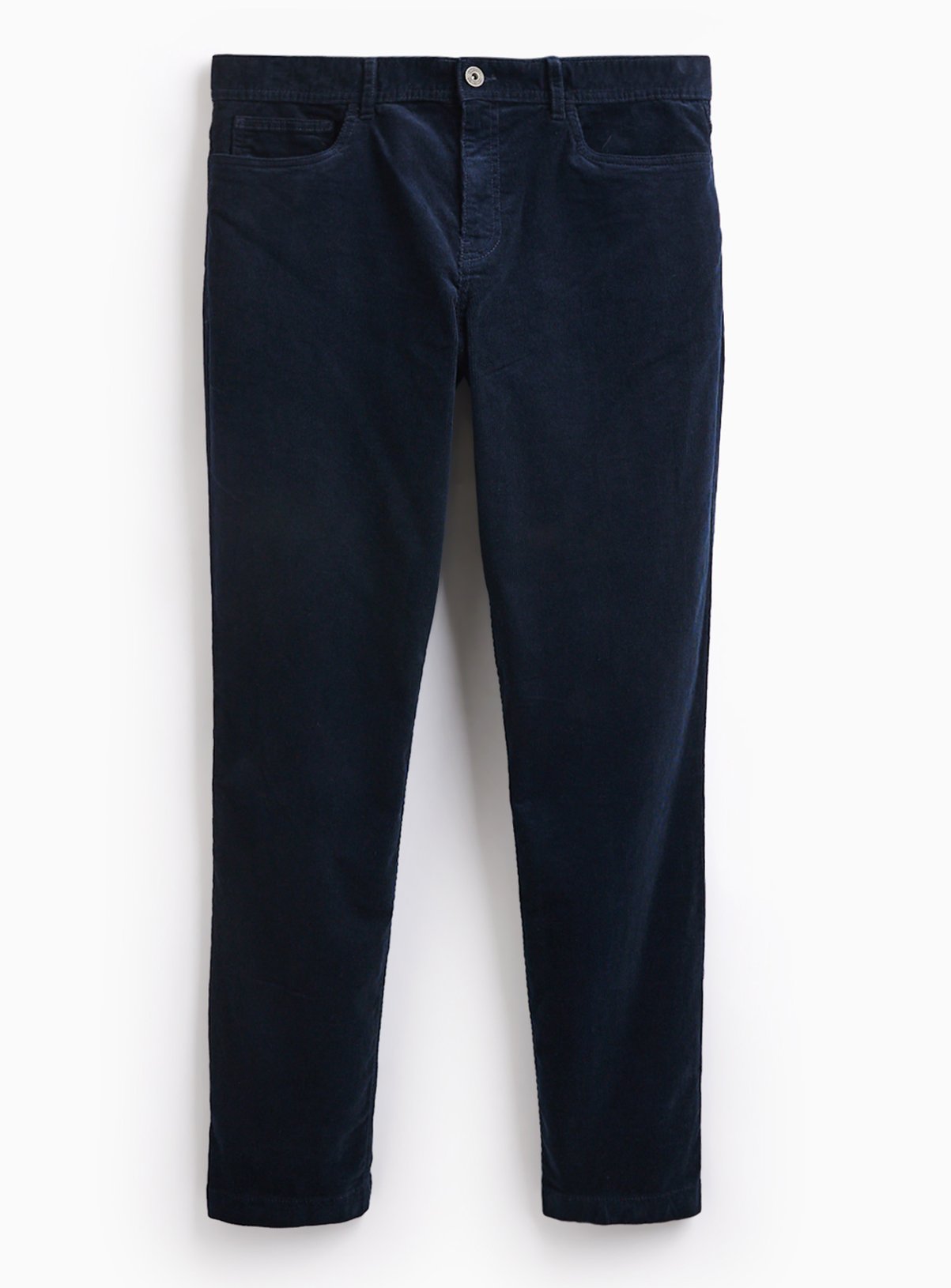 Navy Cotton-Rich Cord Trousers 40R - Image 3 thumbnail