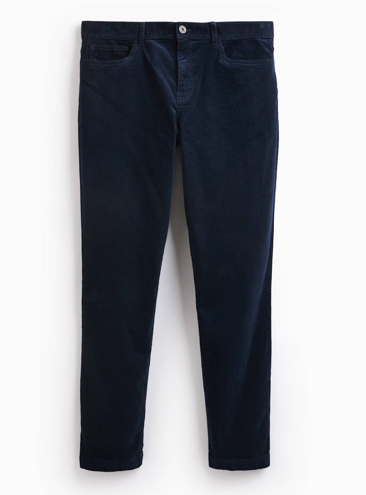 Navy Cotton-Rich Cord Trousers 40R - Image 3