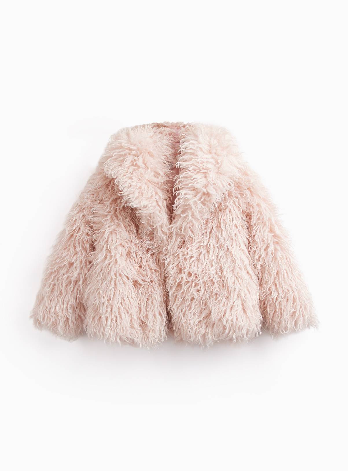 Pink Fluffy Faux Fur Coat 7-8 years - Image 1