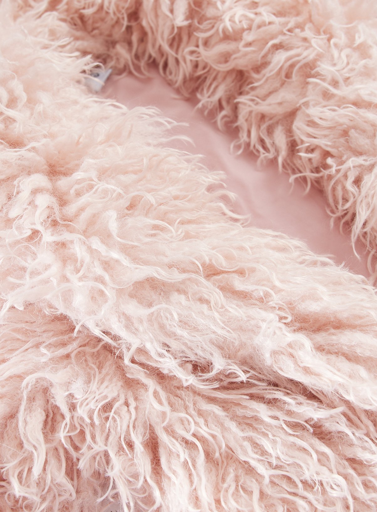 Pink Fluffy Faux Fur Coat 7-8 years - Image 2 thumbnail