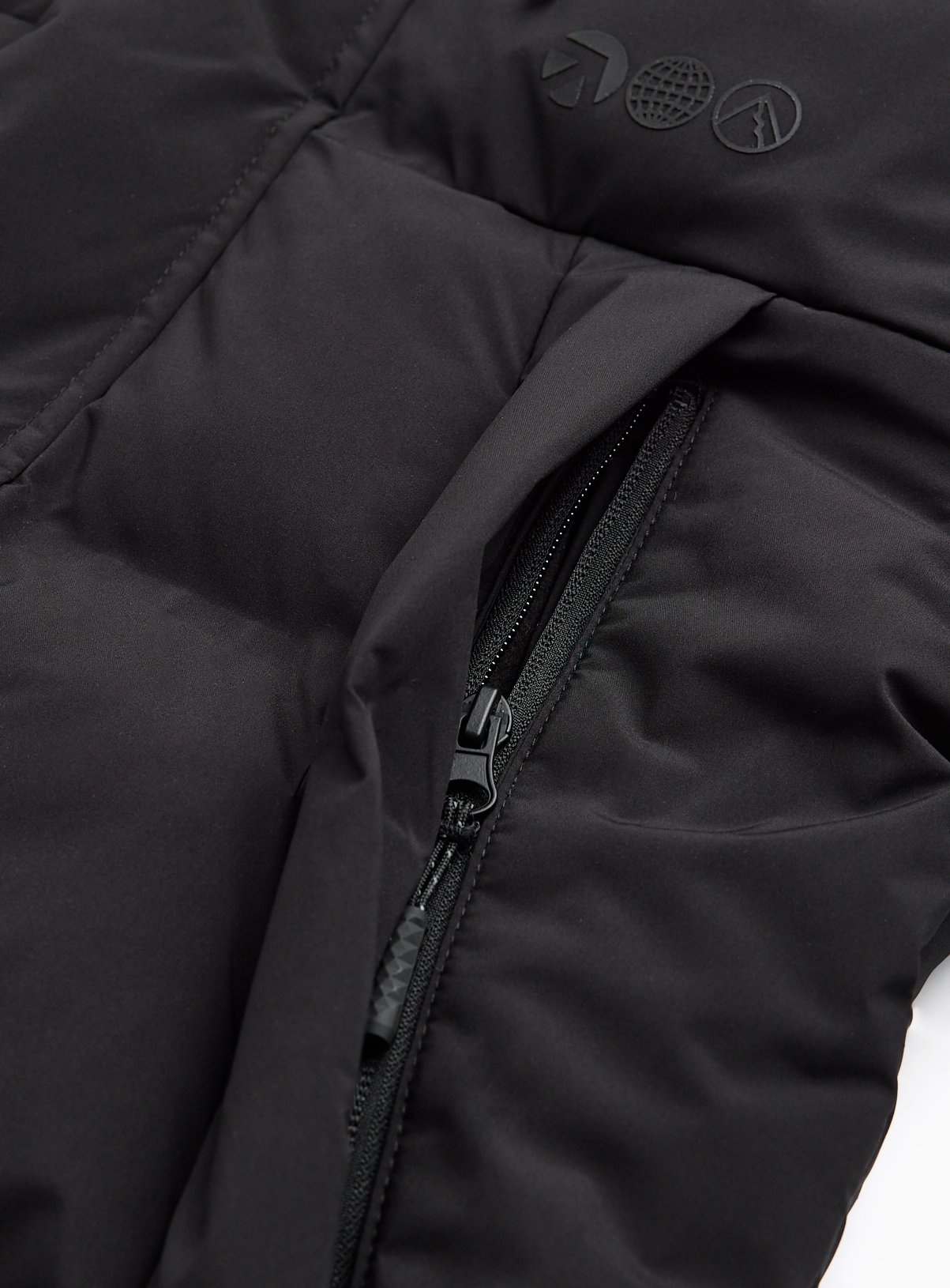 Black Longline Hooded Puffer Coat 5-6 years - Image 3 thumbnail