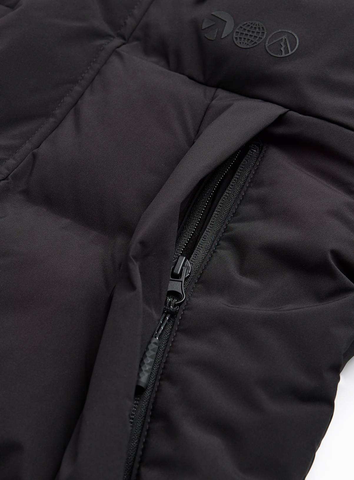 Black Longline Hooded Puffer Coat 5-6 years - Image 3