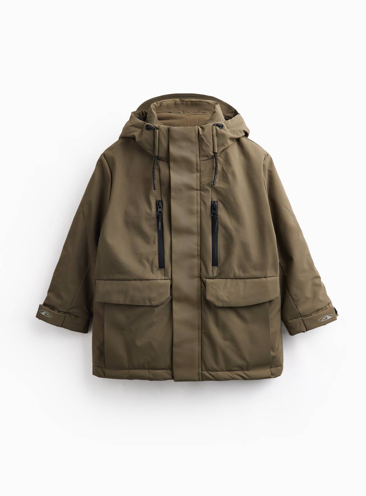 Khaki Hooded Technical Parka 7-8 years - Image 1