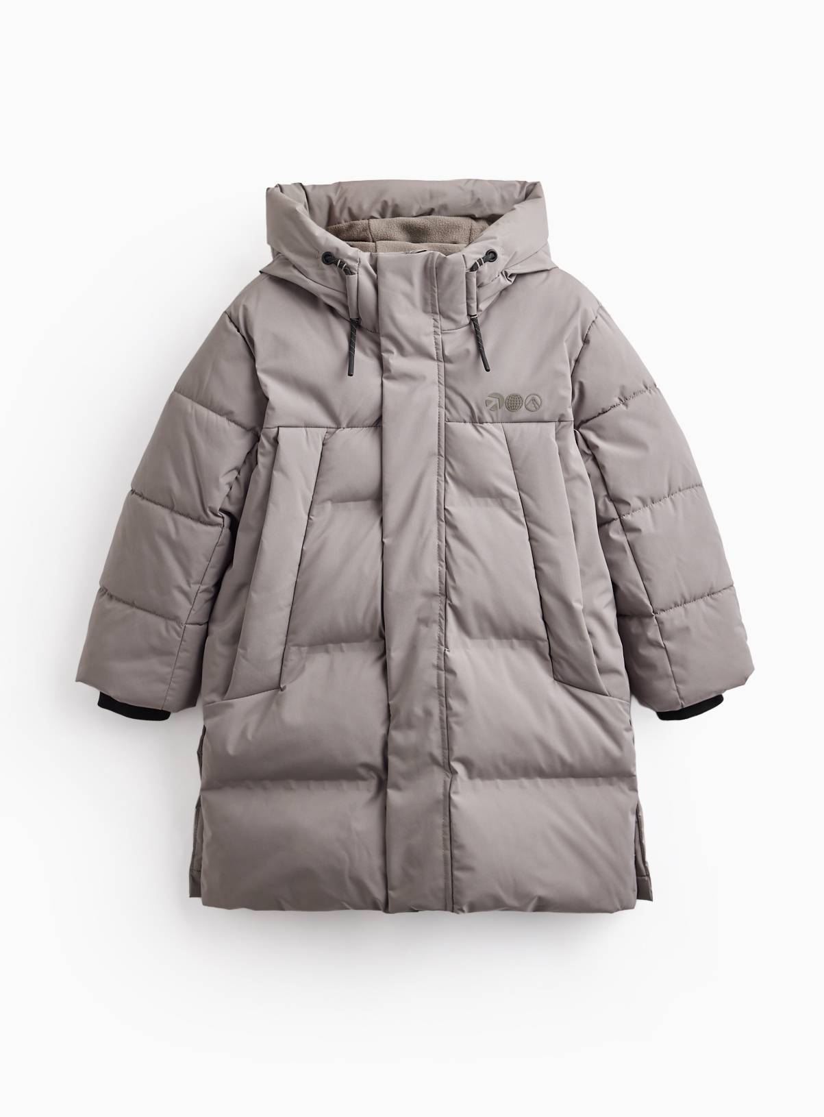 Grey Longline Hooded Puffer Coat 5-6 years - Image 1