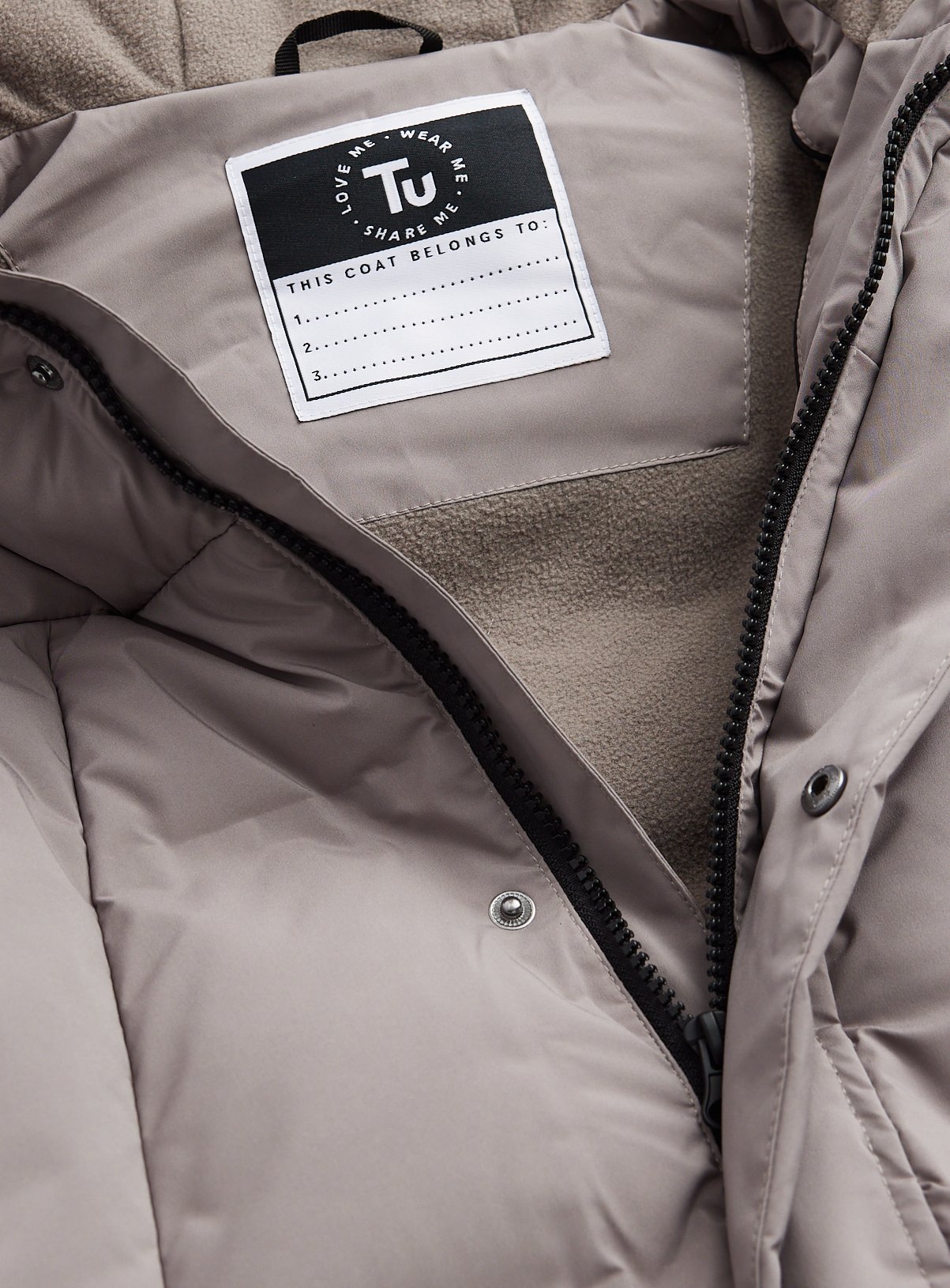 Grey Longline Hooded Puffer Coat 5-6 years - Image 2 thumbnail