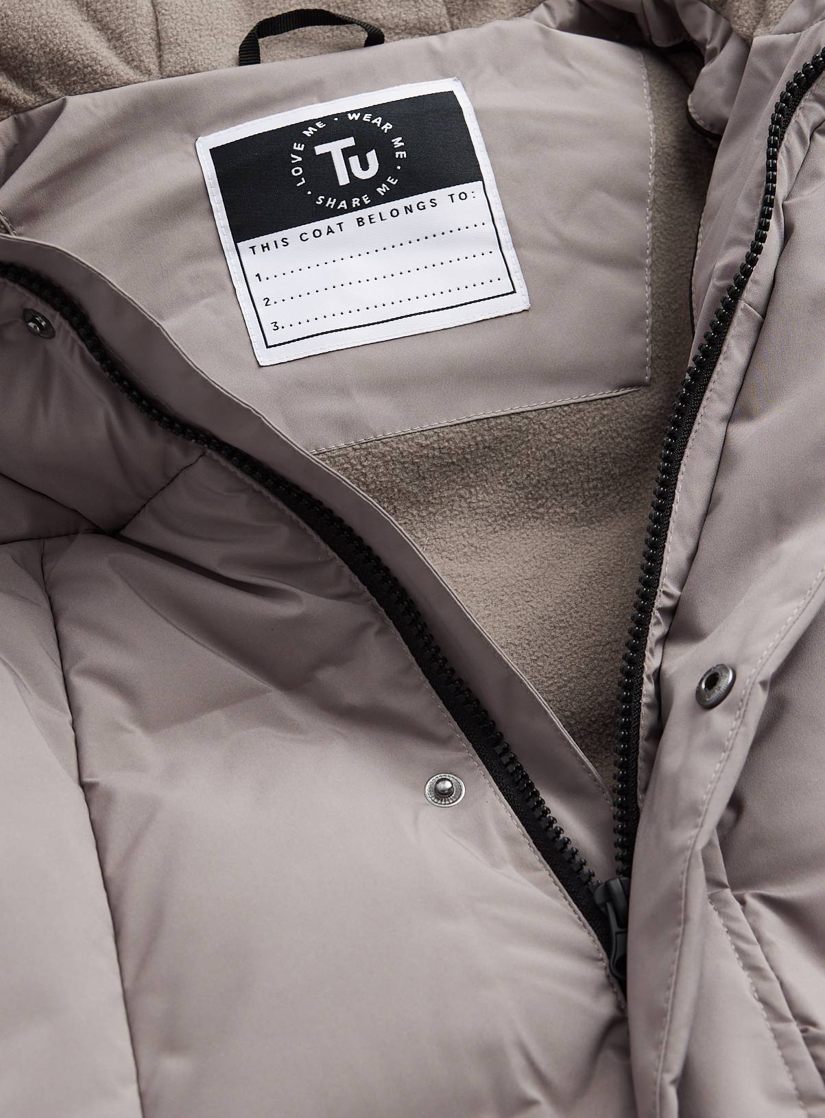 Grey Longline Hooded Puffer Coat 5-6 years - Image 2