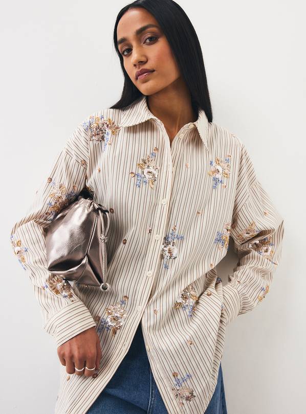 Embroidered Pinstripe Shirt 12