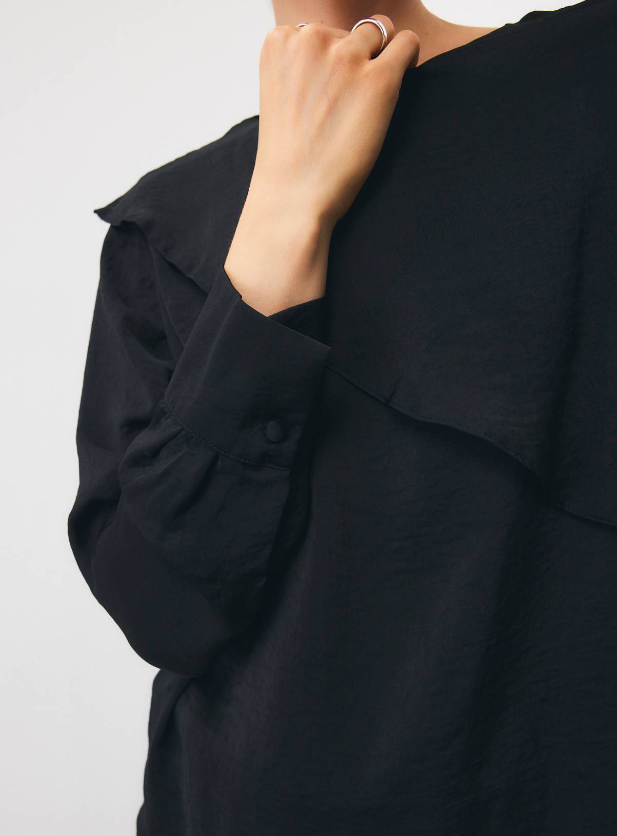 Satin Cross Body Detail Blouse 12 - Image 3