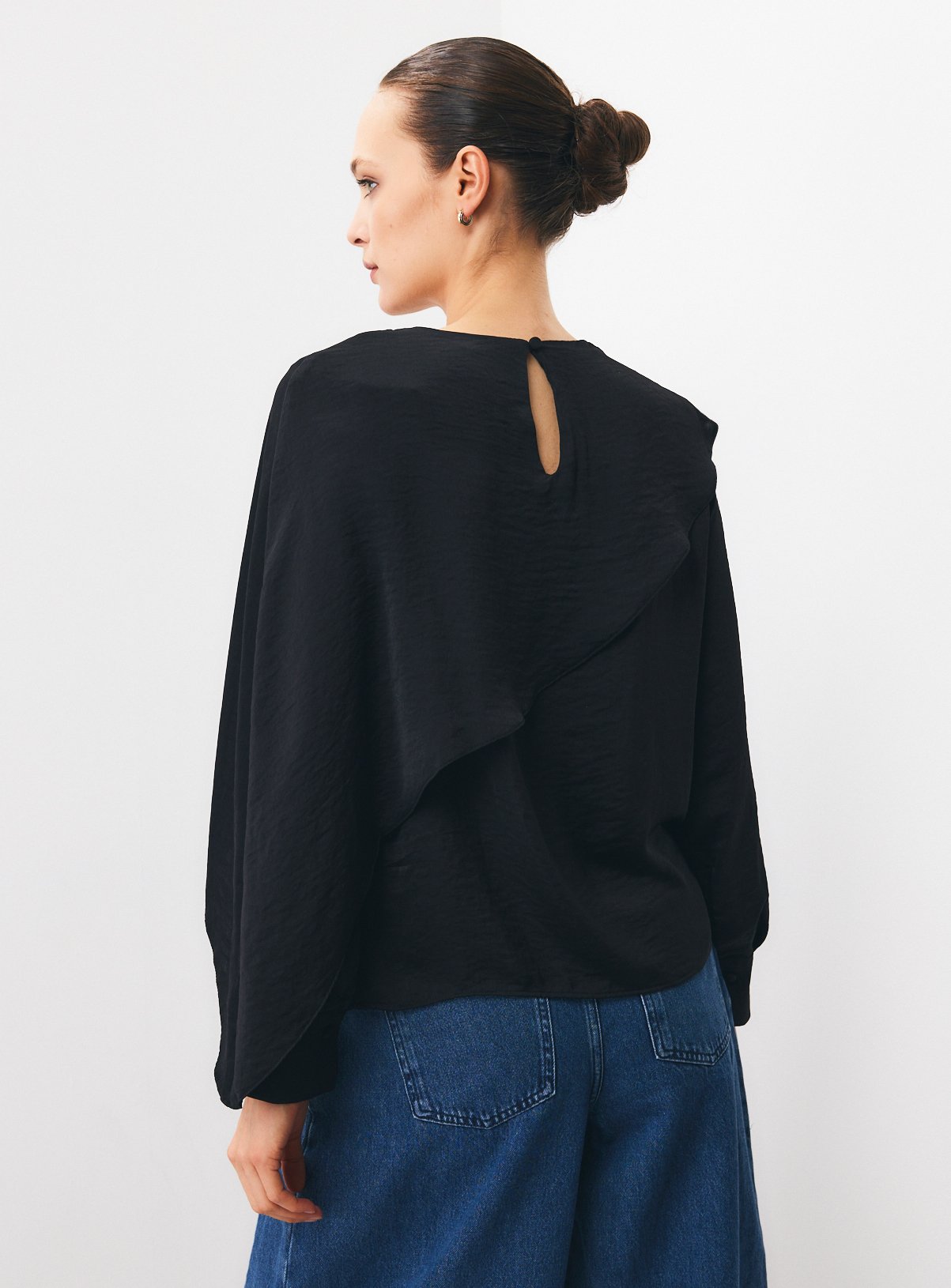 Satin Cross Body Detail Blouse 12 - Image 4 thumbnail