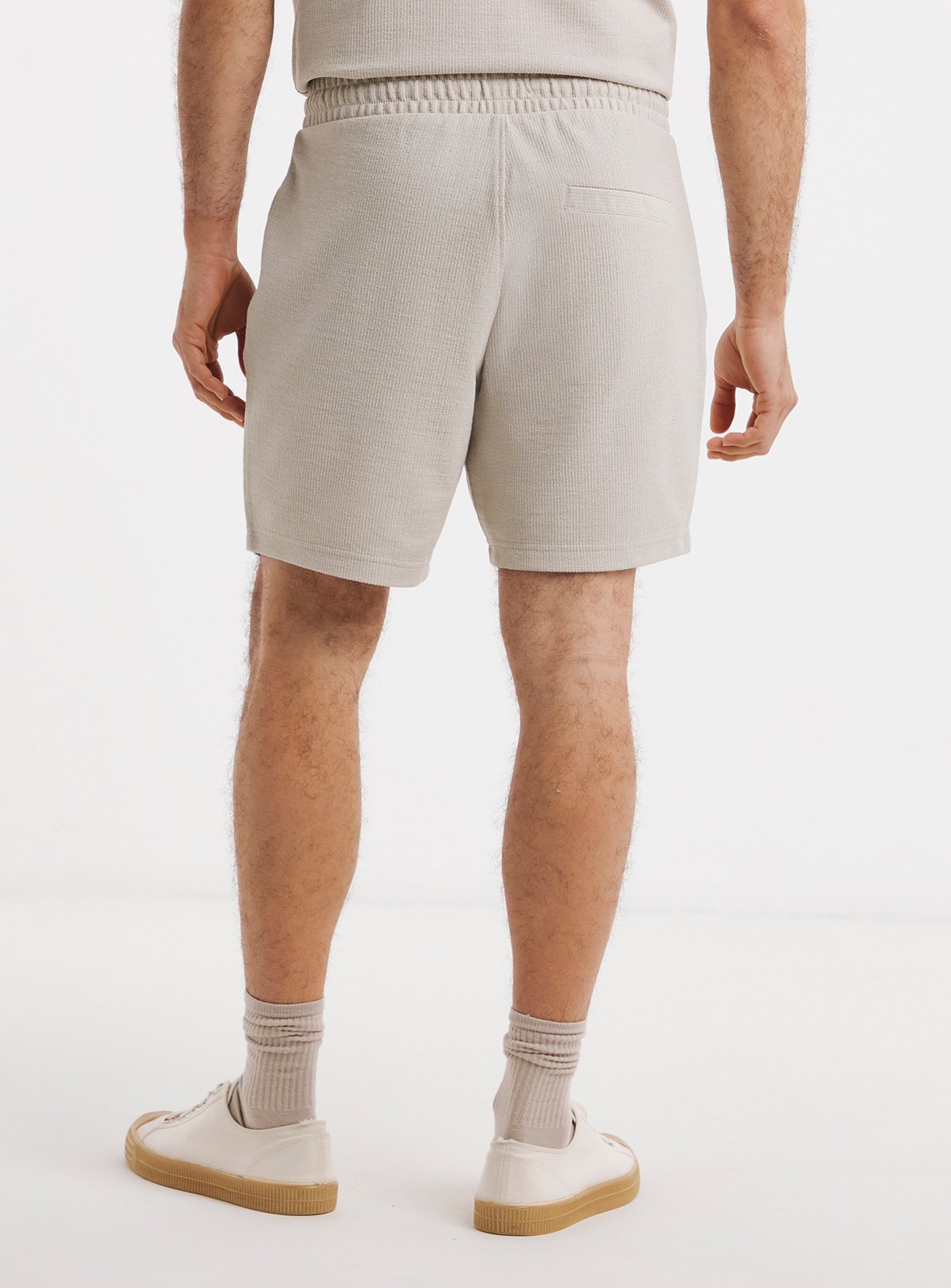 JACAMO Textured Jersey Shorts Stone 48/50 - Image 2 thumbnail