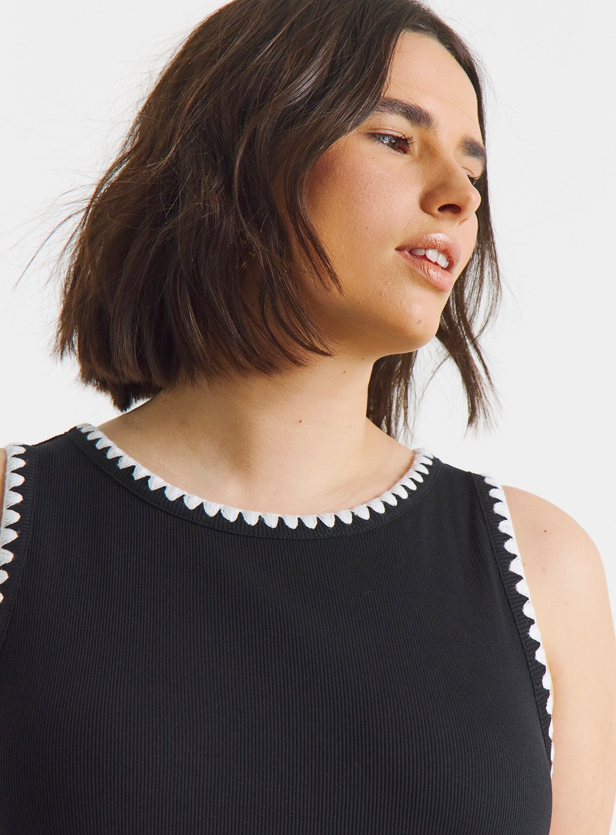 SIMPLY BE Jersey Mix Midaxi Dress With Whipstitch 16 - Image 4 thumbnail