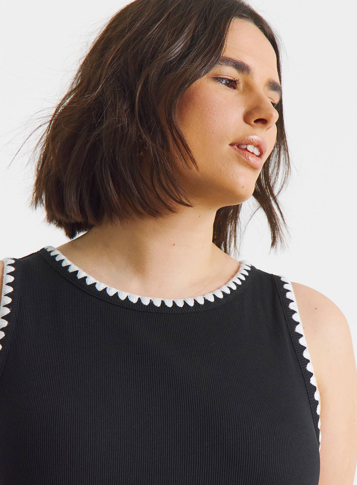 SIMPLY BE Jersey Mix Midaxi Dress With Whipstitch 16 - Image 4