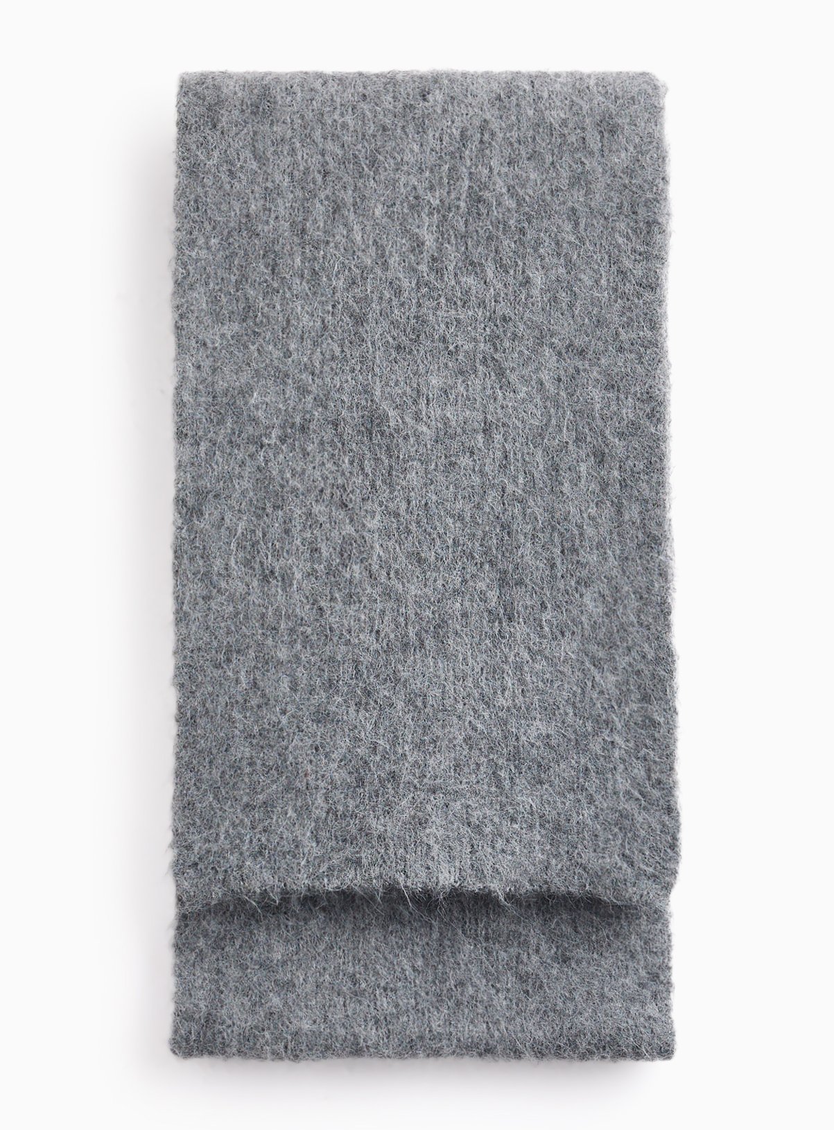 Grey Fuzzy Scarf One Size - Image 2 thumbnail