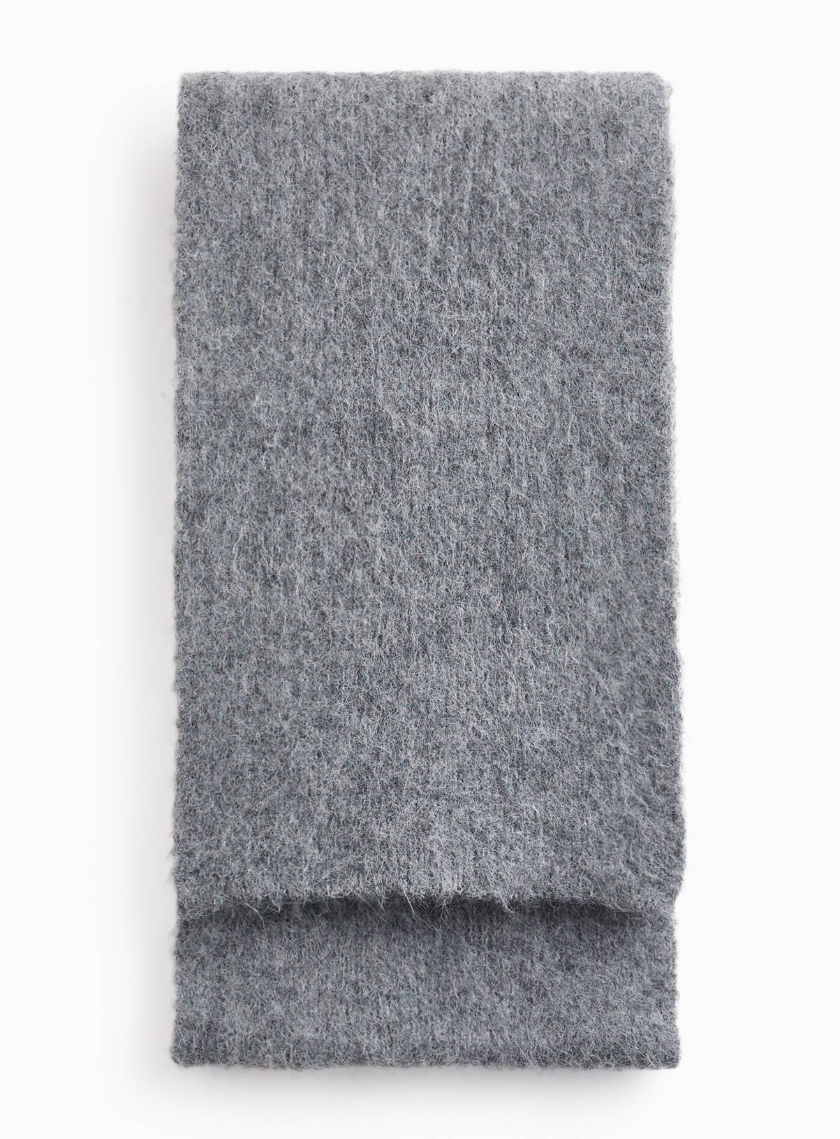 Grey Fuzzy Scarf One Size - Image 2