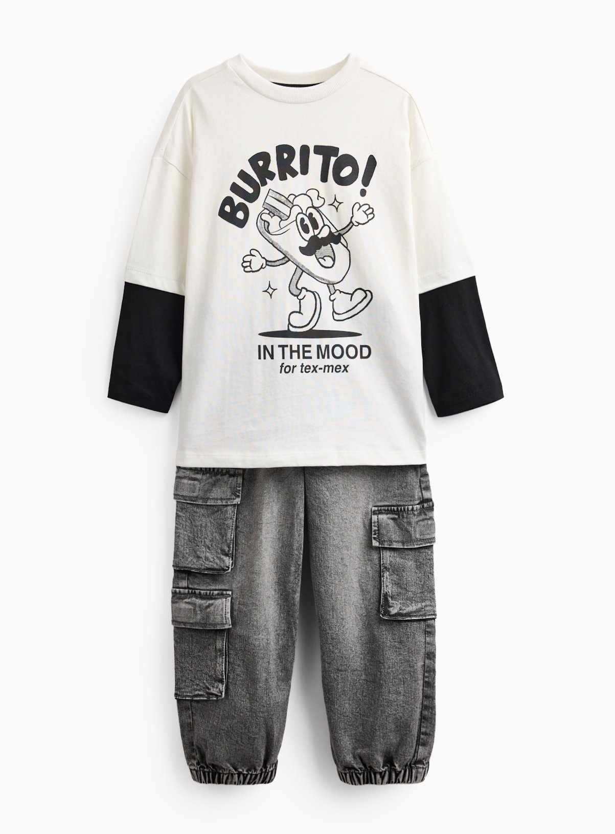 Burrito T-Shirt & Cargo Jeans Set 7 years - Image 1 thumbnail