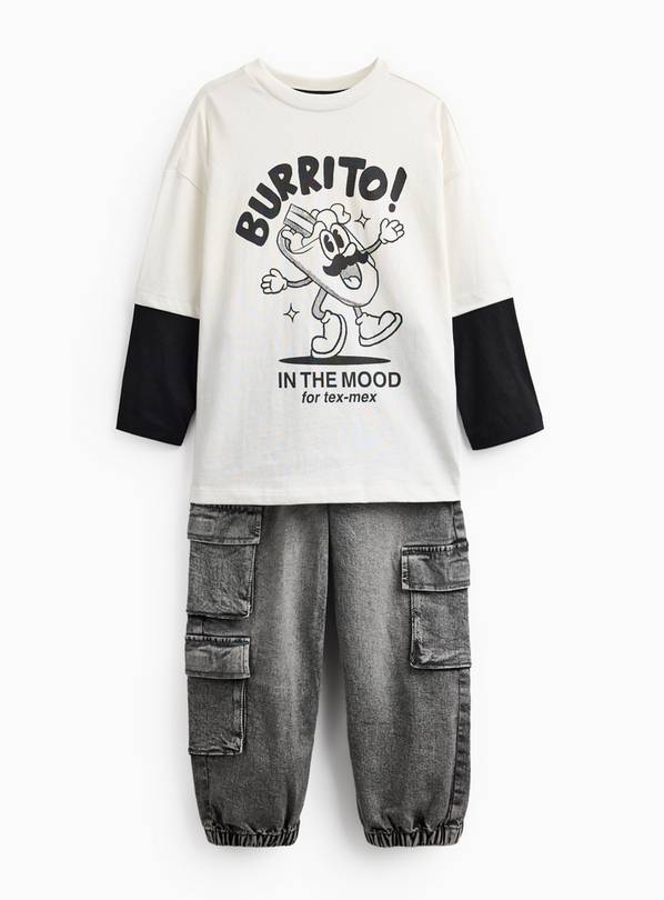 Burrito T-Shirt & Cargo Jeans Set 12 years