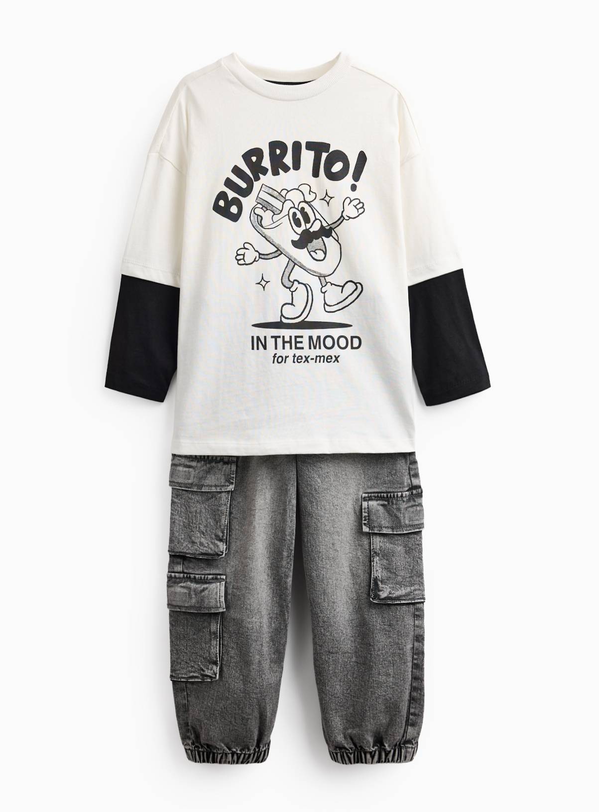 Burrito T-Shirt & Cargo Jeans Set 7 years - Image 1