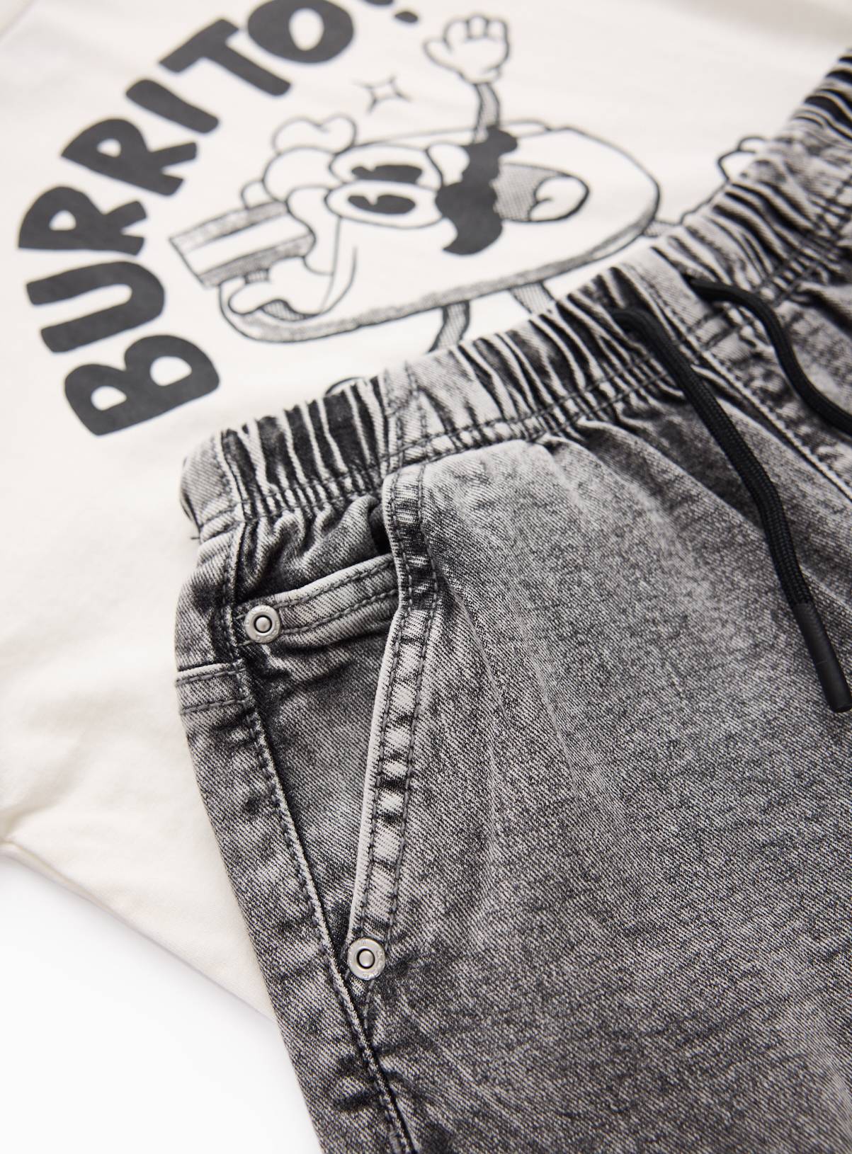 Burrito T-Shirt & Cargo Jeans Set 7 years - Image 2