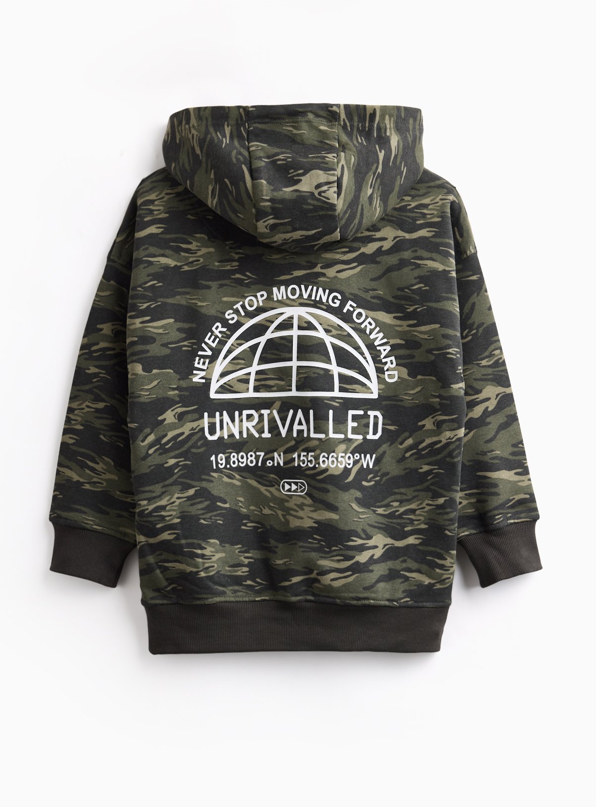Camouflage Never Stop Move Forward Graphic Hoodie 5 years - Image 2 thumbnail