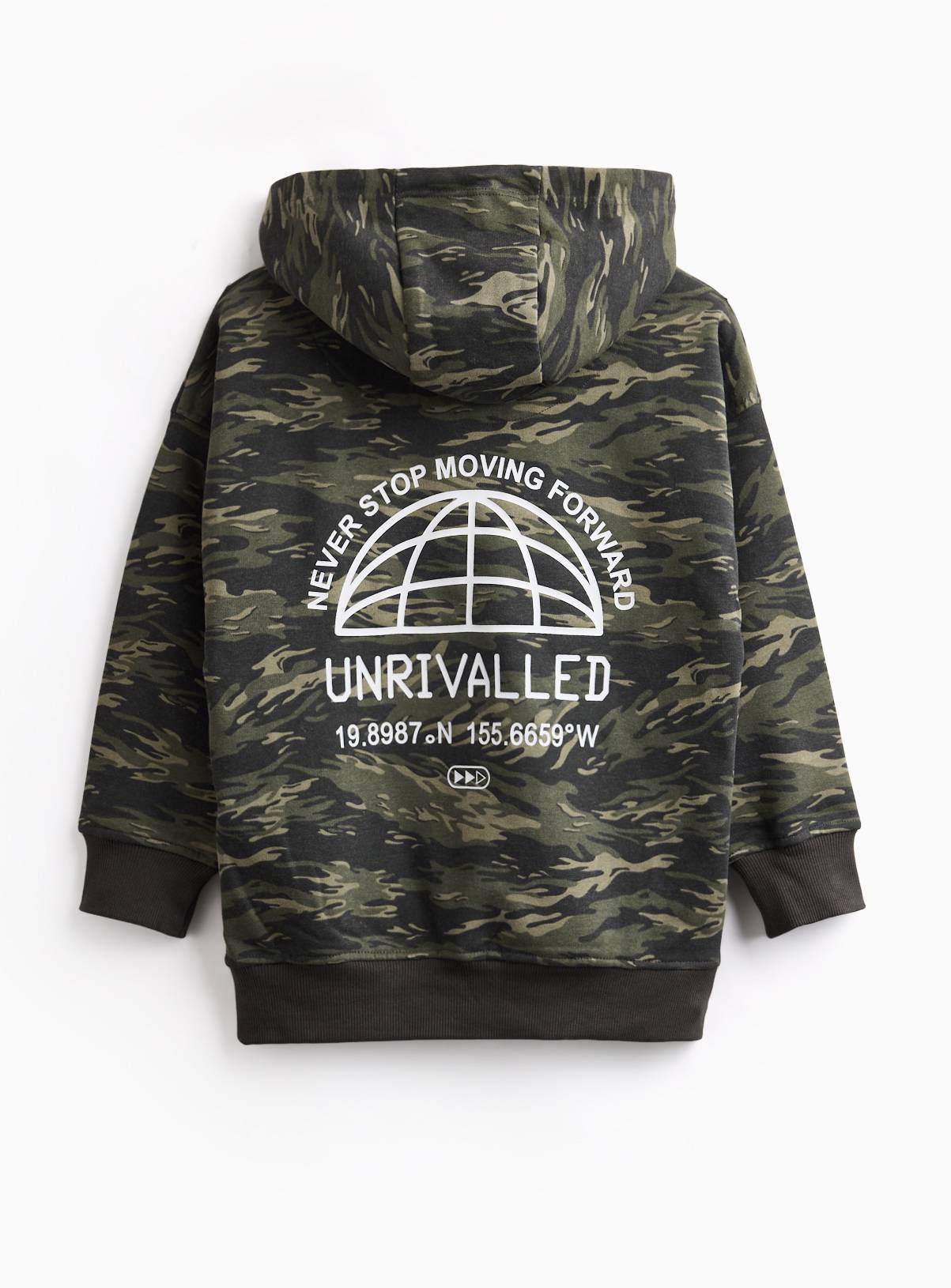 Camouflage Never Stop Move Forward Graphic Hoodie 5 years - Image 2