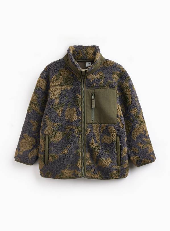 Camo Borg Jacket 7-8 years