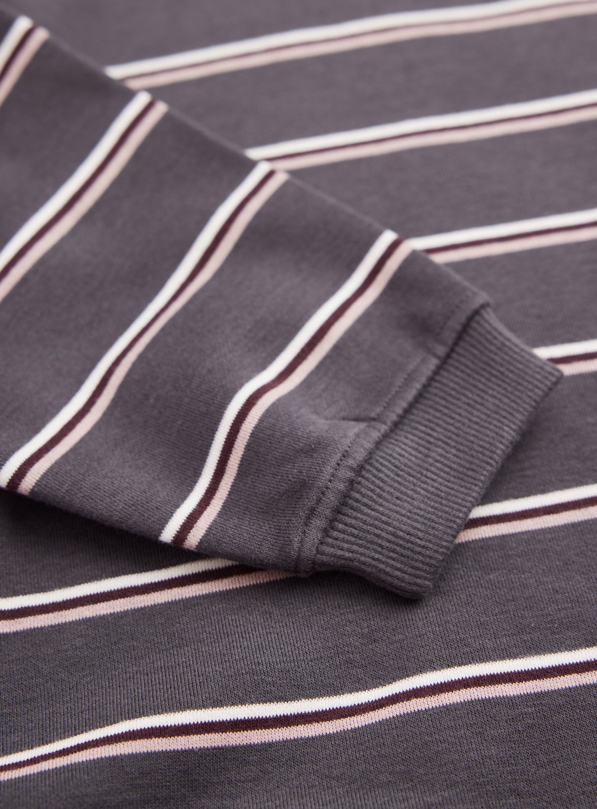 Grey Striped Crewneck Sweater 1-2 years - Image 2 thumbnail