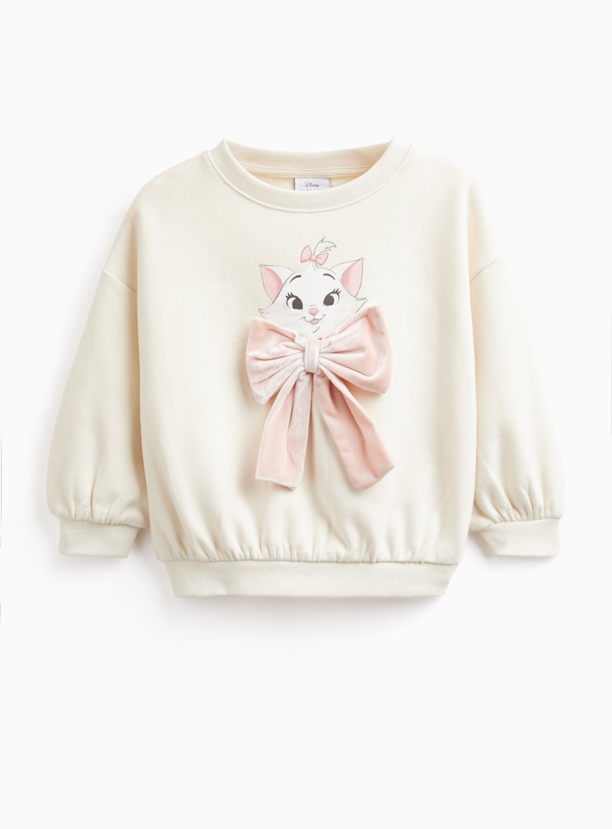 Disney The Aristocats Marie Velvet Bow Sweatshirt 2-3 years - Image 1 thumbnail