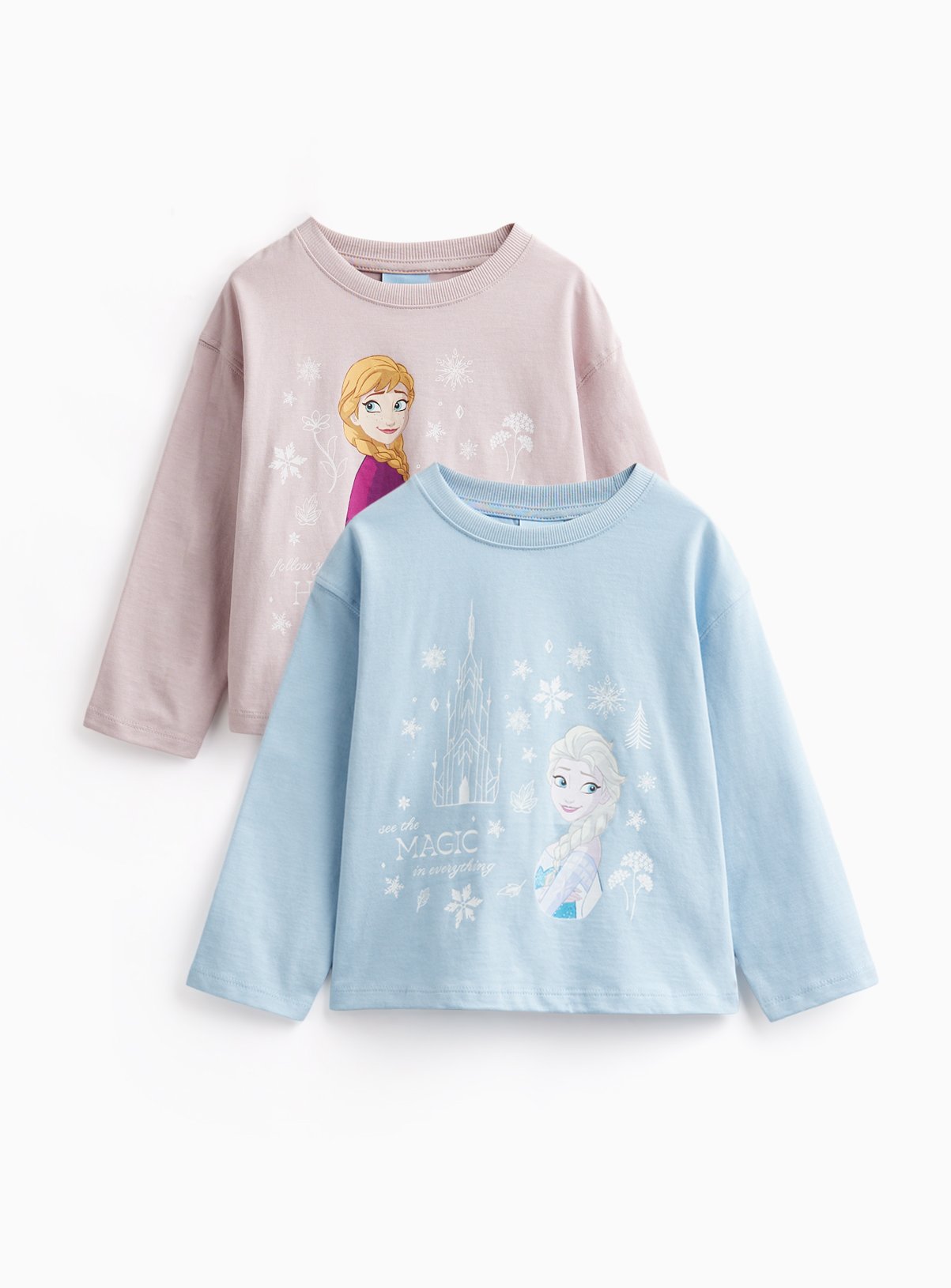 Disney Frozen Long Sleeve Tops 2-Pack 4-5 years - Image 1 thumbnail
