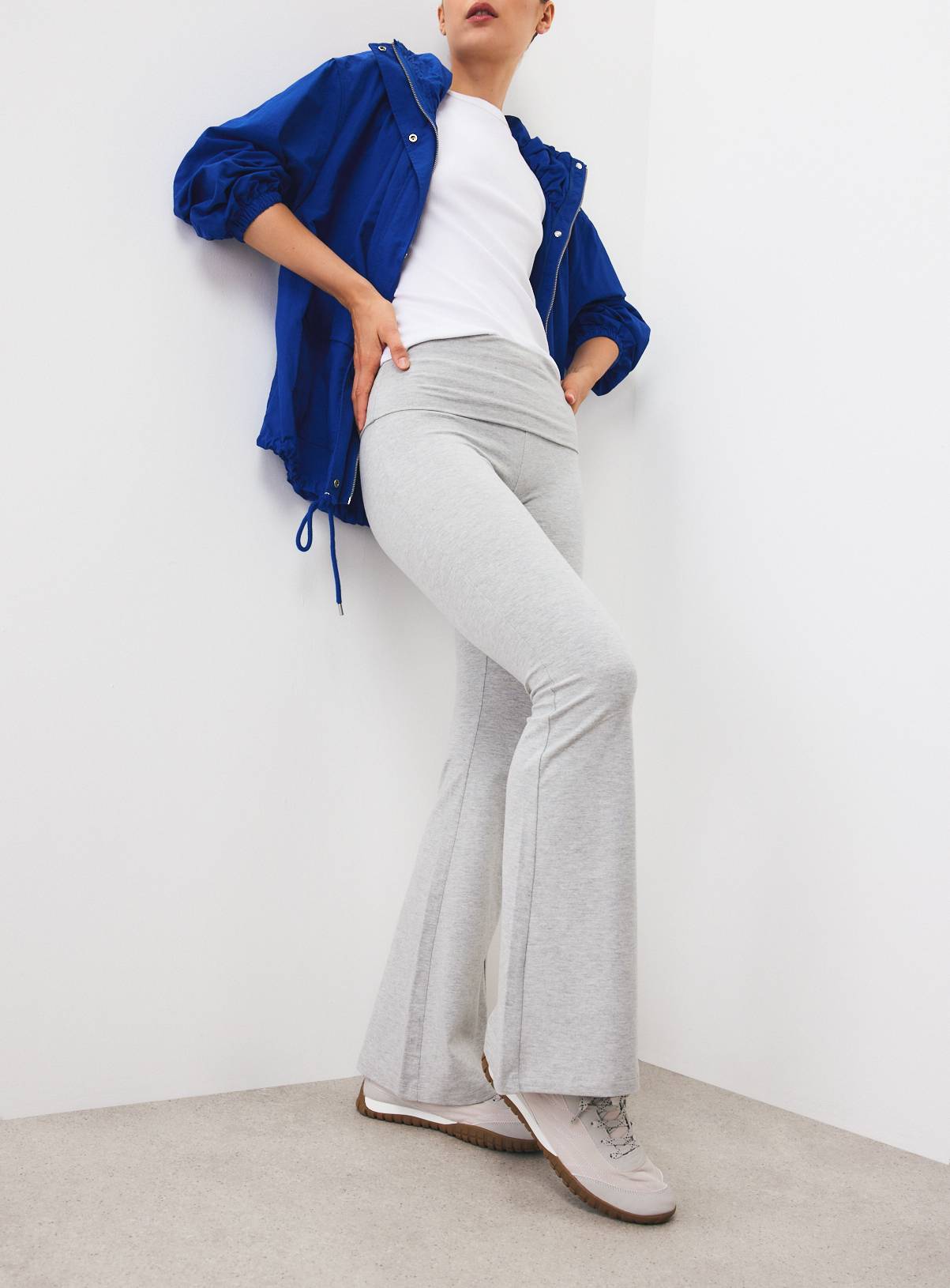 Grey Marl Kick Flare Leggings XL - Image 2