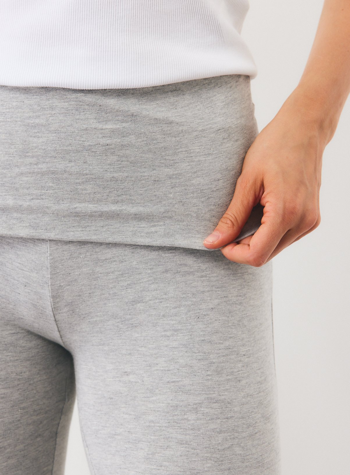 Grey Marl Kick Flare Leggings XL - Image 3 thumbnail