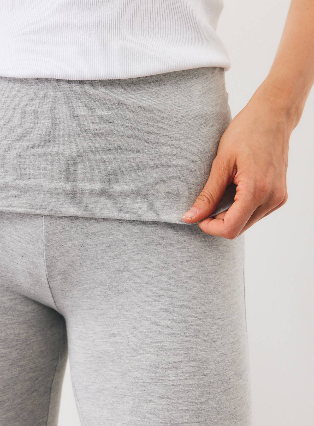 Grey Marl Kick Flare Leggings XL - Image 3