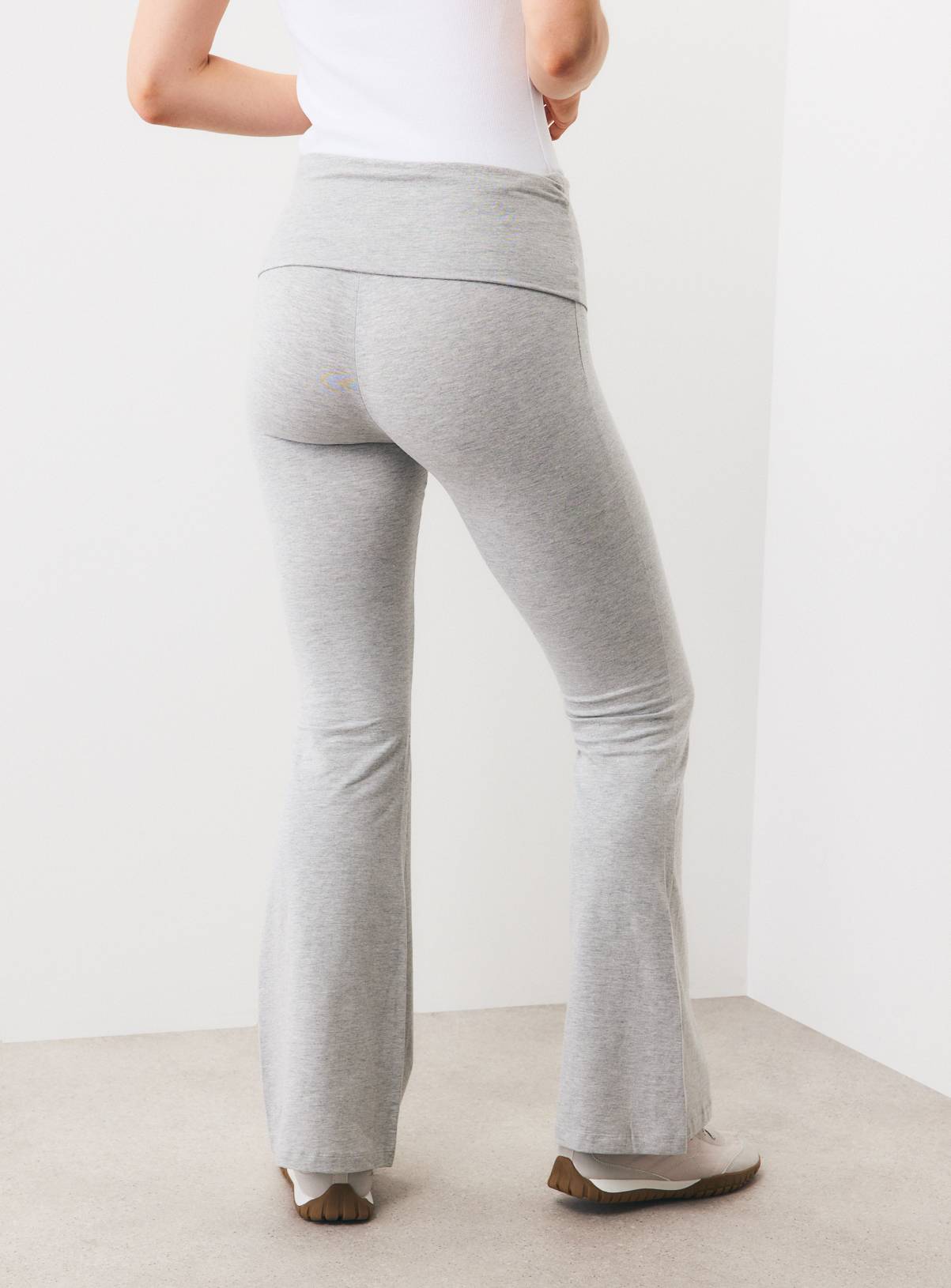 Grey Marl Kick Flare Leggings XL - Image 4