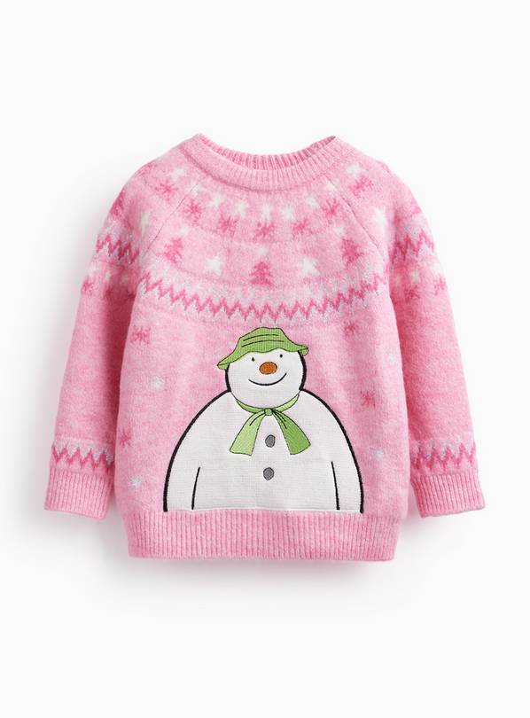 Pink The Snowman Fairisle Christmas Jumper 4-5 years