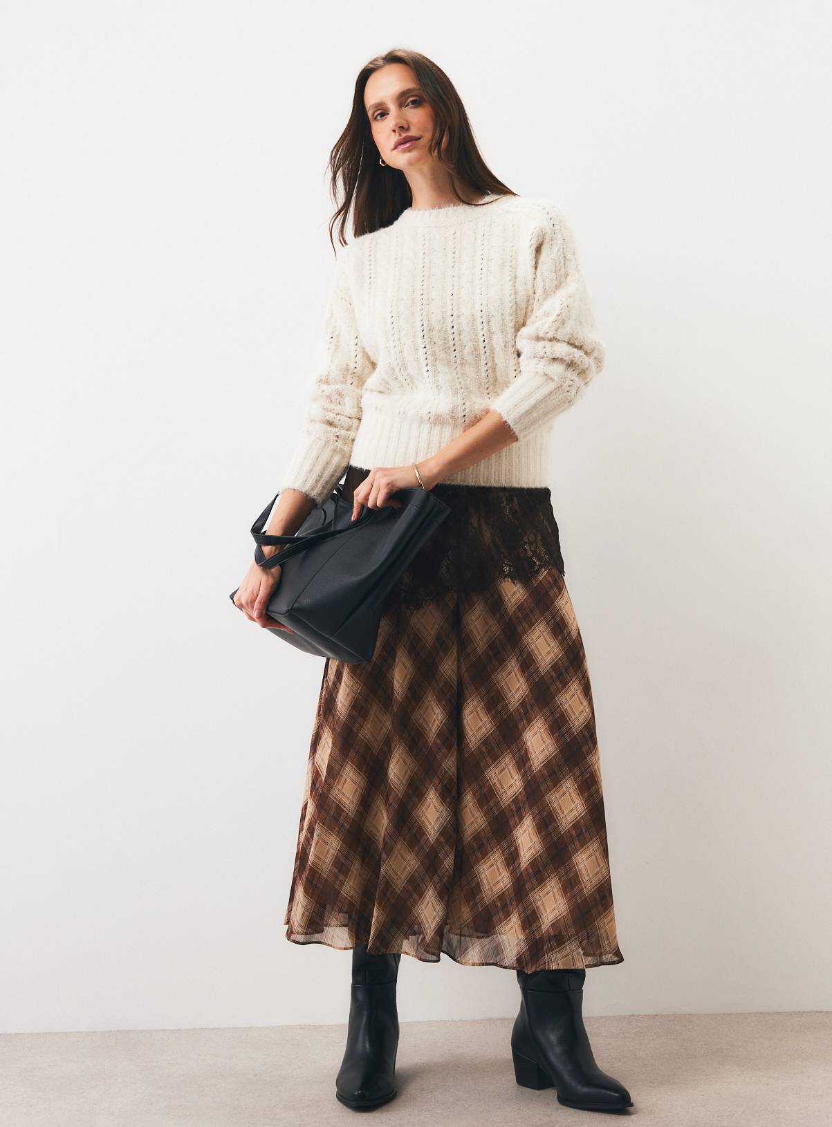 Cream Mavora Cable Jumper XL - Image 1