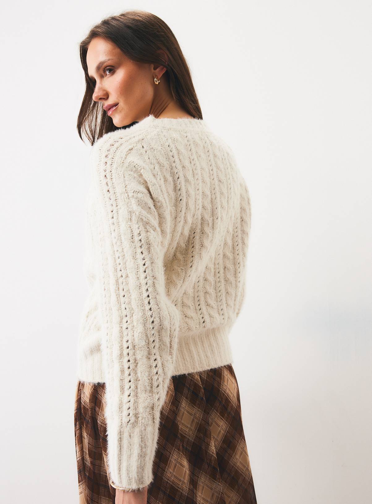Cream Mavora Cable Jumper XL - Image 4