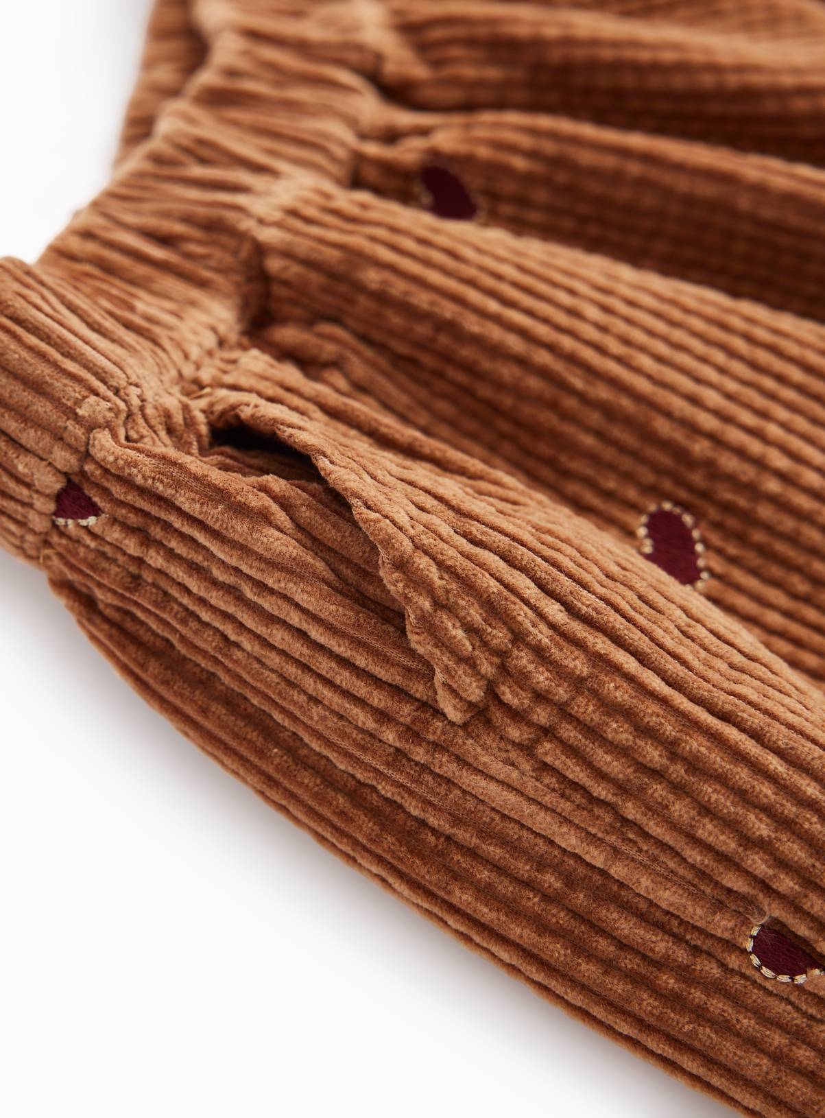 Embroidered Heart Corduroy Barrel Trousers 3-4 years - Image 2