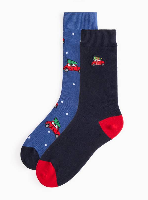 Driving Home for Christmas Novelty Socks 2-Pack 9-12